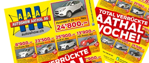 Autoshow Aathal AG Inserat Blick